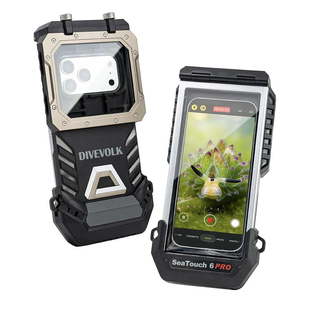 DIVEVOLK Seatouch 6 Pro Underwater Touchscreen housing compatiable for iPhone  and Android Smartphone