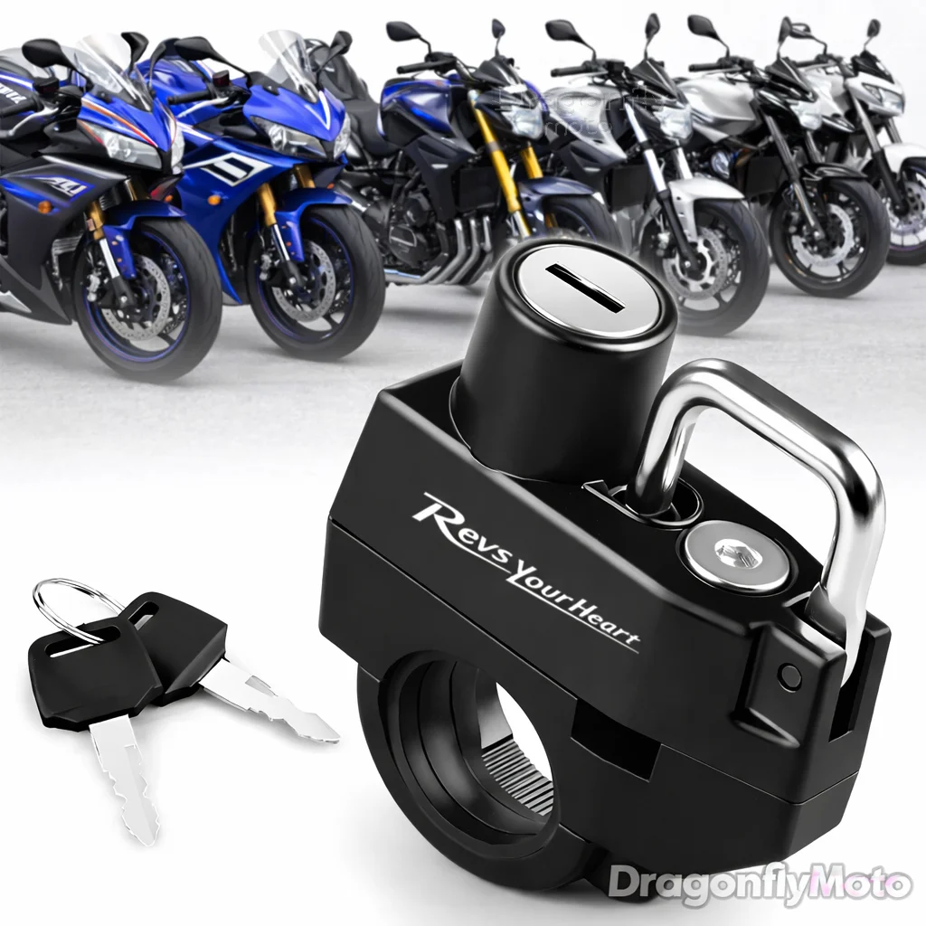 

Замок для мотоциклетного шлема для Yamaha R1 R3 R25 Mt-09 Mt07 Fazer Fz6 Xj6 R15 Rxv YBR125, противоугонное устройство для блокировки шлема