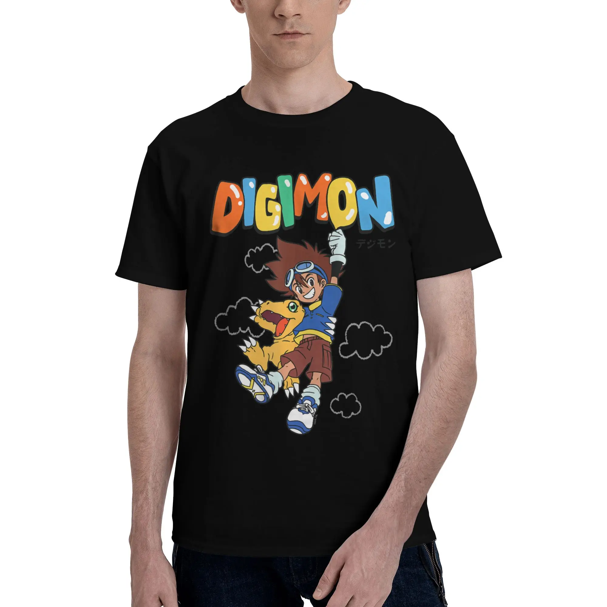 Digimon 41 Novelty Graphic 100% Cotton T-Shirt Bandai Tees Tops For Men