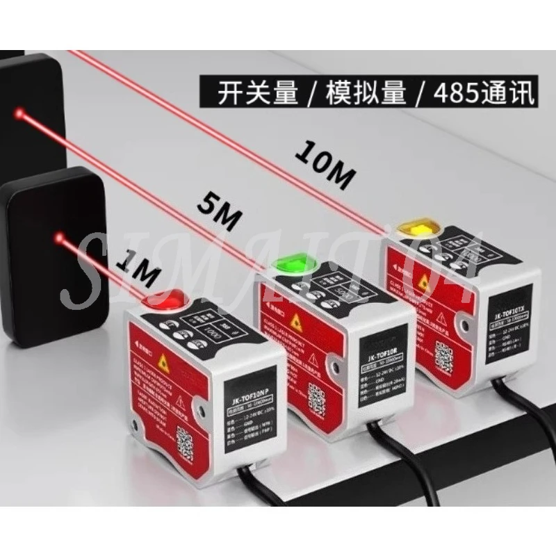 Tof Long Short Distance Universal Laser Ranging Sensor 0-10m Optical Switch Analog Rs-485 Communication Laser Tracker
