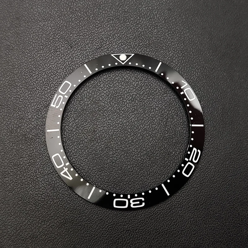 38mm Ceramic Bezel Insert Ring Fits Seiko SKX007 SKX009 SRPD Seahorse SUB Watch Case NH35 NH36 Movement Watch Cases Refit Parts