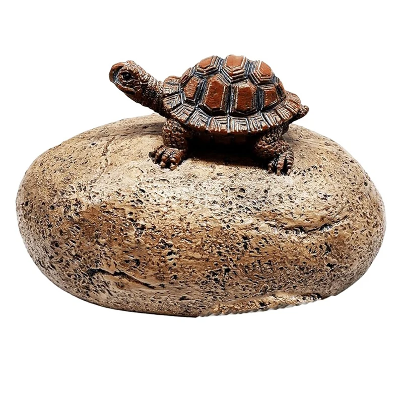 Fake Rock-sleutelkastje voor buiten - Veilige reserve-sleutelverberger voor buitentuin of tuin (steen- en schildpadstijl) Duurzaam