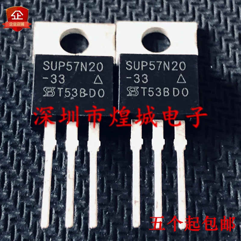 5PCS/Lot  SUP57N20-33 ½ TO-220 200V 57A 5