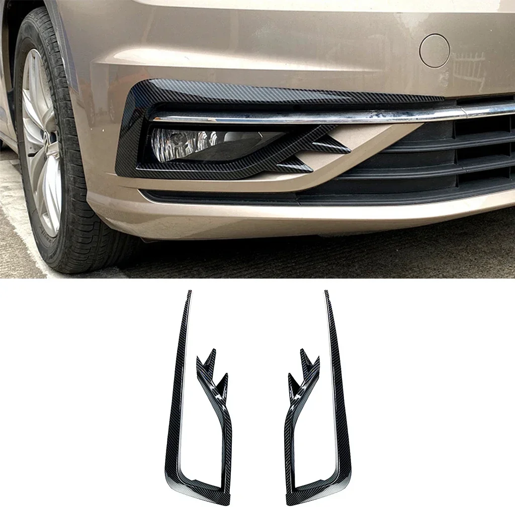 New！ For Volkswagen Golf 7.5 MK7.5 2017-2019 Front Bumper Spoiler Fog Lamp Cover Air Knife Splitter Body Kit