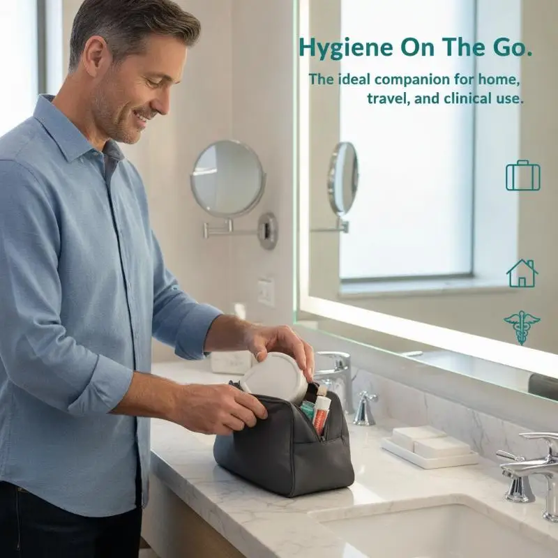 New Multi Color Denture Bath Case Leak Proof Lid And Drain Basket For Retainer Storage Oral Care Travel