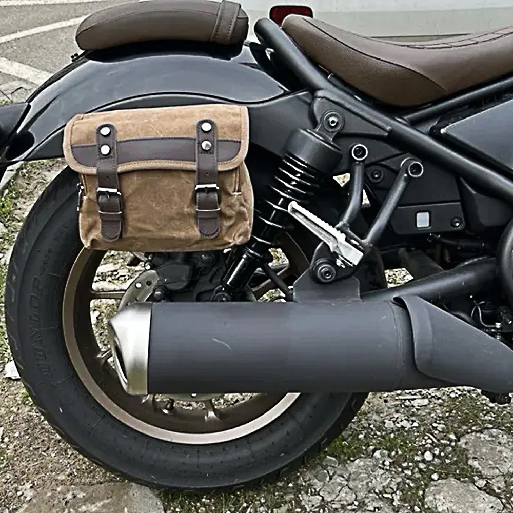 

Waterproof Motorcycle Side Bag Universal Retro Rear Seat Bag Motorbike Tail Bag Electric Vehicle Hanging Bag For HONDA CM300 500
