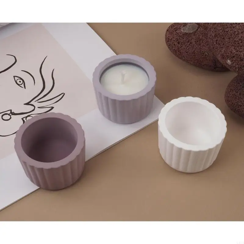 L43A Innovative Silicone Mold for DIY Crystal Cement Cup Stylish Plaster Cup Ornament