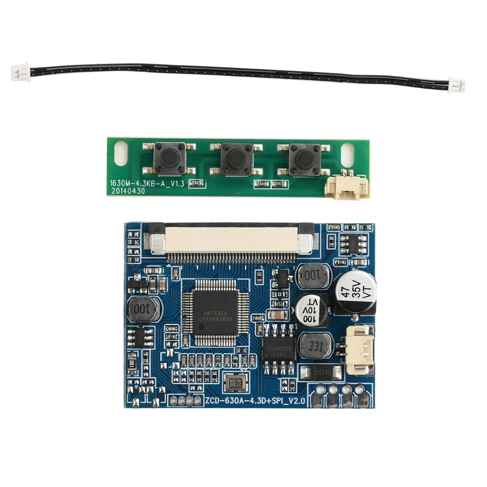 

AC 12-24V 4.3/5-inch LCD Display Monitor Driver Control Board Kit Monitor Motherboard Compatible with DVD and Reversing Camera