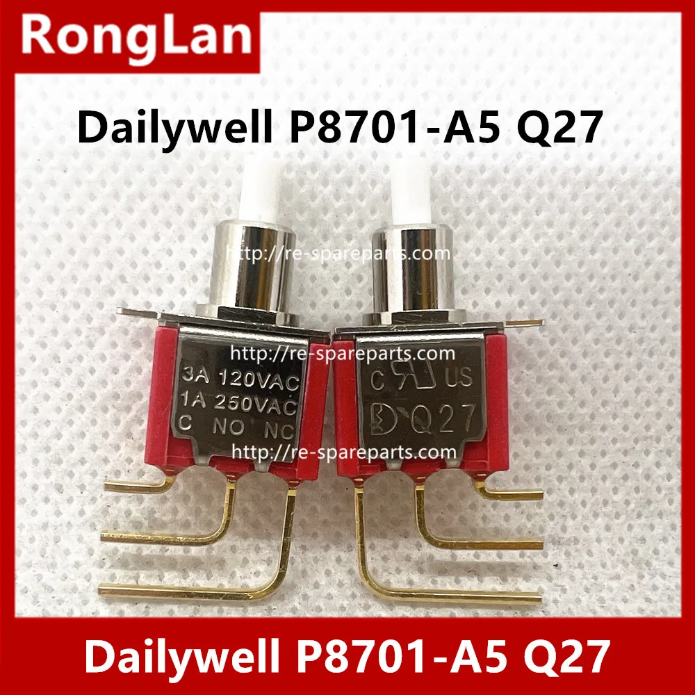 [SA] P8701-A5 single gilded tripod M6.2 small toggle switch Deli Wei reset button normally open normally closed--50pcs/lot