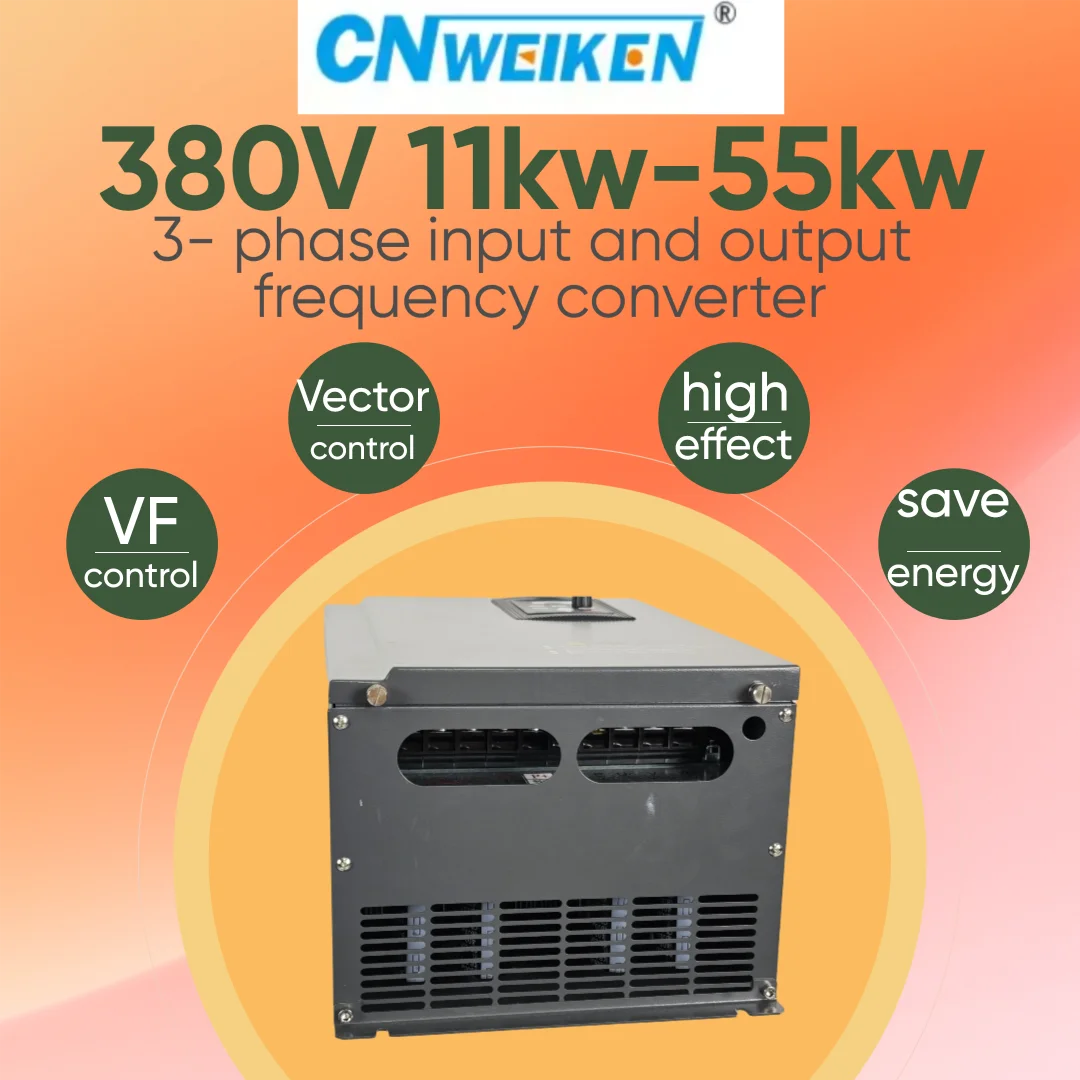380 11/15/18.5/22/30/37/45/55KW 3P 3P input and output Variable Frequency Drive Converter Inverter Vector Motor Speed Controller