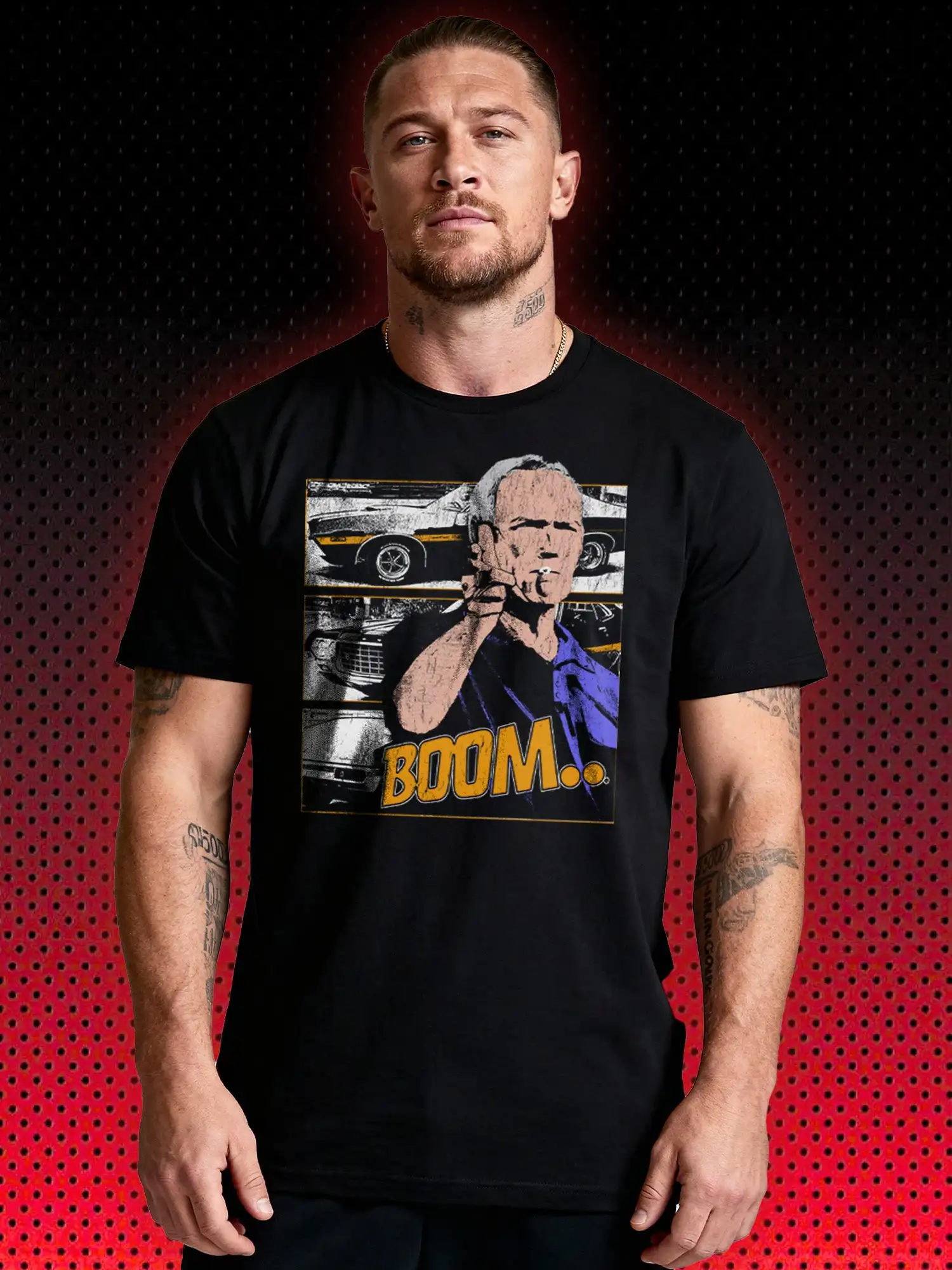 Camiseta Gran Torino Clint Eastwood Boom, camiseta retro de manga corta con estampado gráfico de película de acción, de algodón, de gran tamaño, para fanáticos
