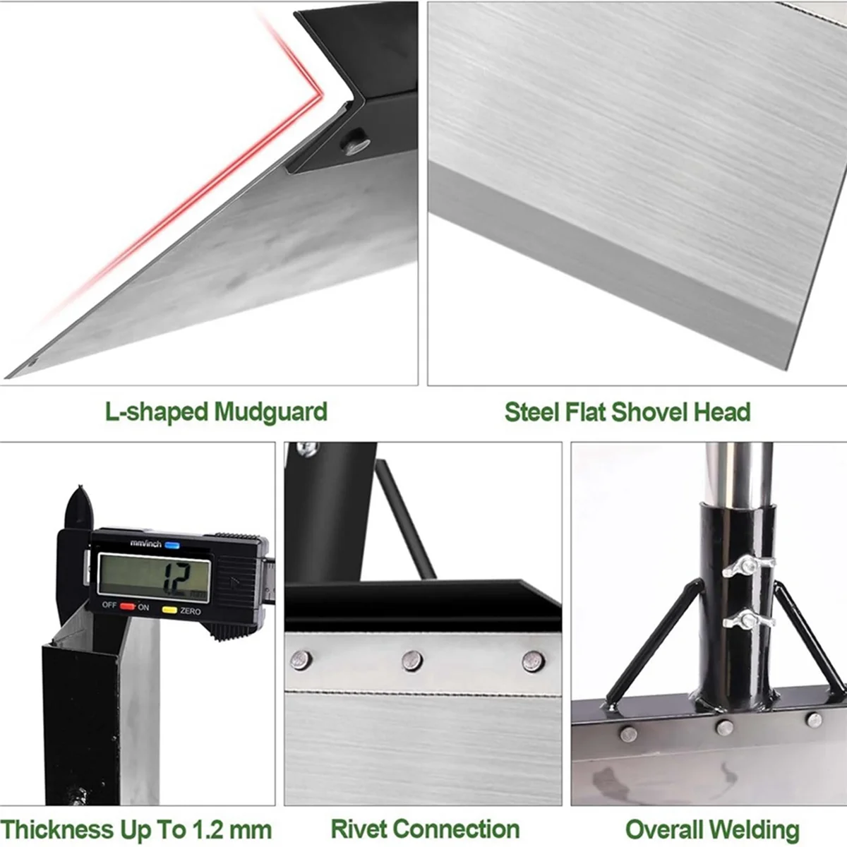 

22+ лопата для чистки сада, сверхмощная стальная плоская лопата с регулируемой ручкой 165 см, скребки для пола, инструмент для уличной лопаты