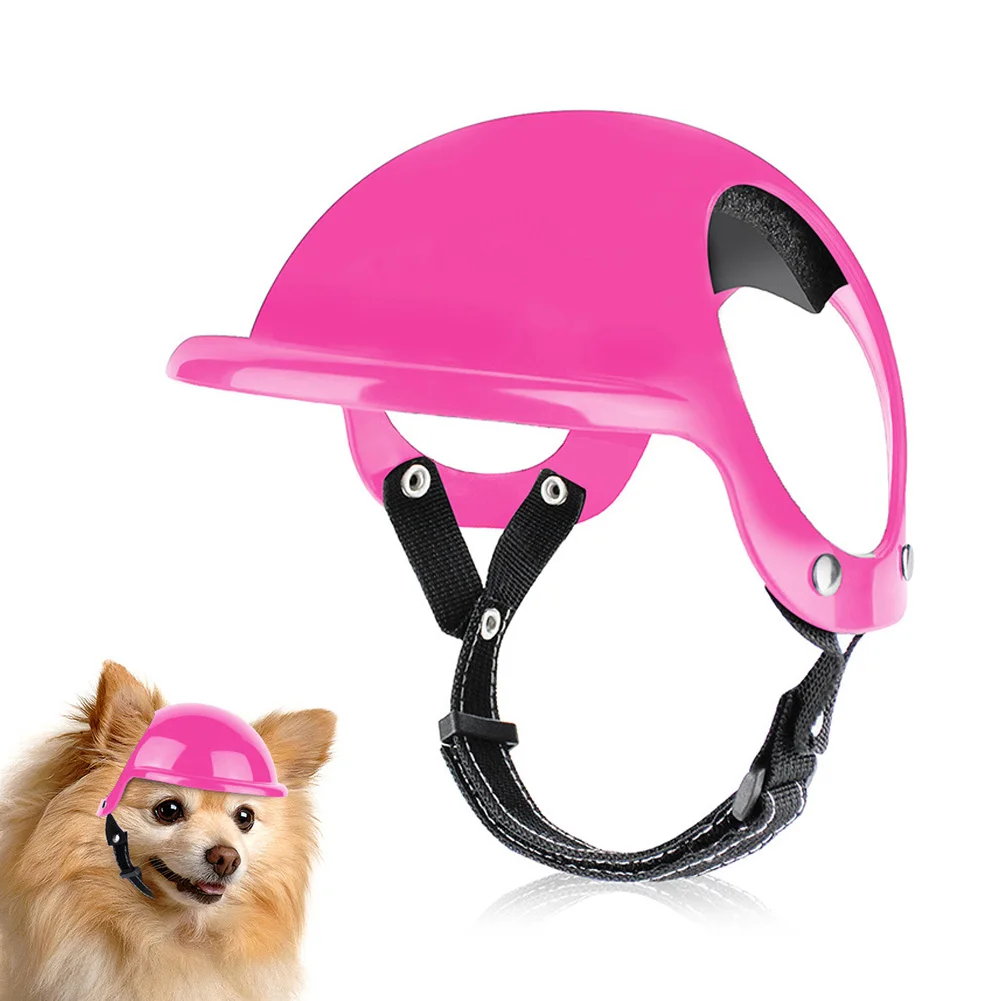 

1pcs Dog Helmet For Small Dog, Pet Hat For Puppy Cat With Ear Holes Safety Cap Adjustable Strap Head Protection