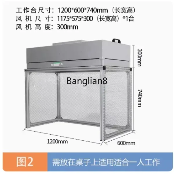 FFU – Machine de nettoyage d'établi à 100 niveaux، إكران دي برينسي، مضاد للكهرباء، فائق الدقة، وحدة التحكم d'atelier، 220 فولت، قطعة واحدة #4