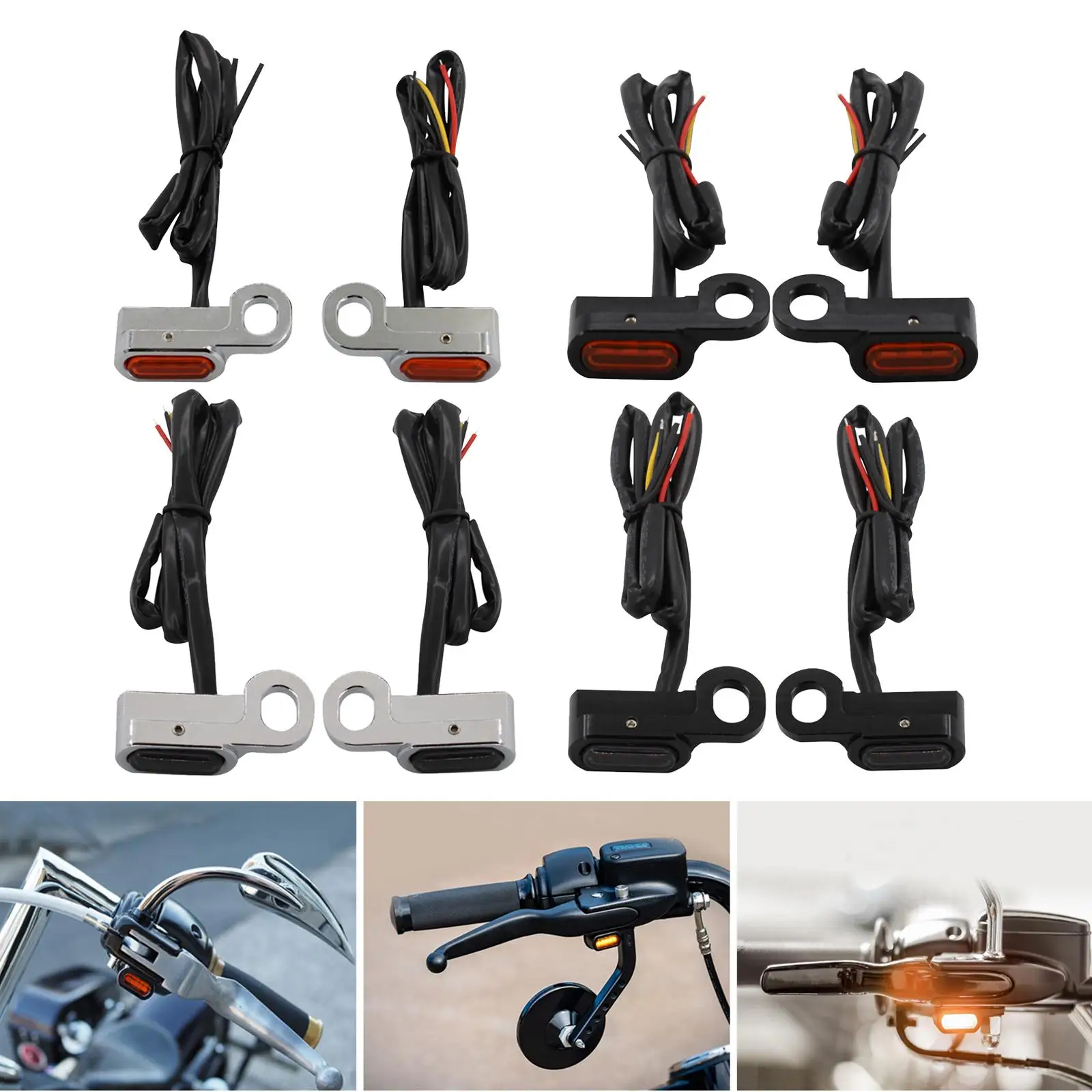 2PCS Motorcycle LED Indicator Light Mini Motorbike Indicators Blinker Lights for Touring 2014 2016-2017 image 3