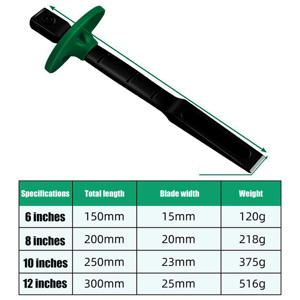 Flat Chisel Concrete Tool Chisel Head Cement Stone Splitter Chrome Vanadium Steel Masonry Chisel Flat Shovel Wood Processing