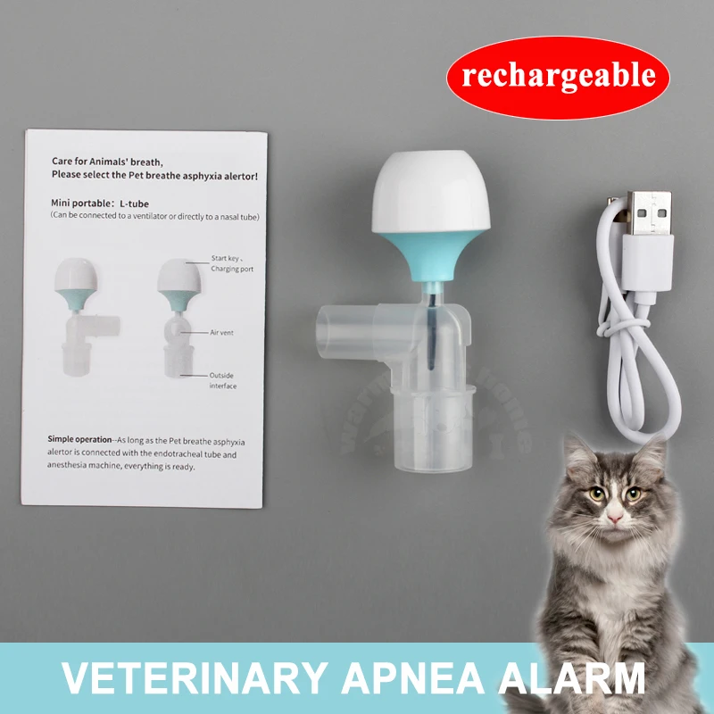 Rechargeable Veterinary Respiratory Apnoea Alarm Monitor Breathing Choking Alarm Monitor