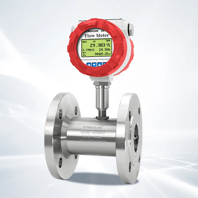 Turbine Flowmeter Liquid Diesel petrol Flow Meter Methanol Milk 304 Stainless Steel With 4-20mA Pulse RS485