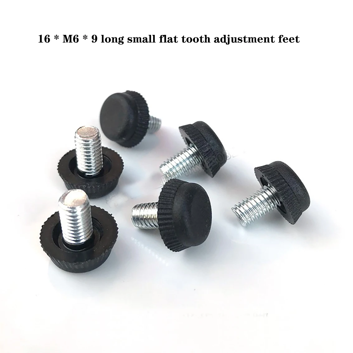 Black 15/16 * M6 Screws With Adjustable Elastic Plugs Plastic Table Adjustable High And Low Foot Pads Nuts Plugs And Foot Nails