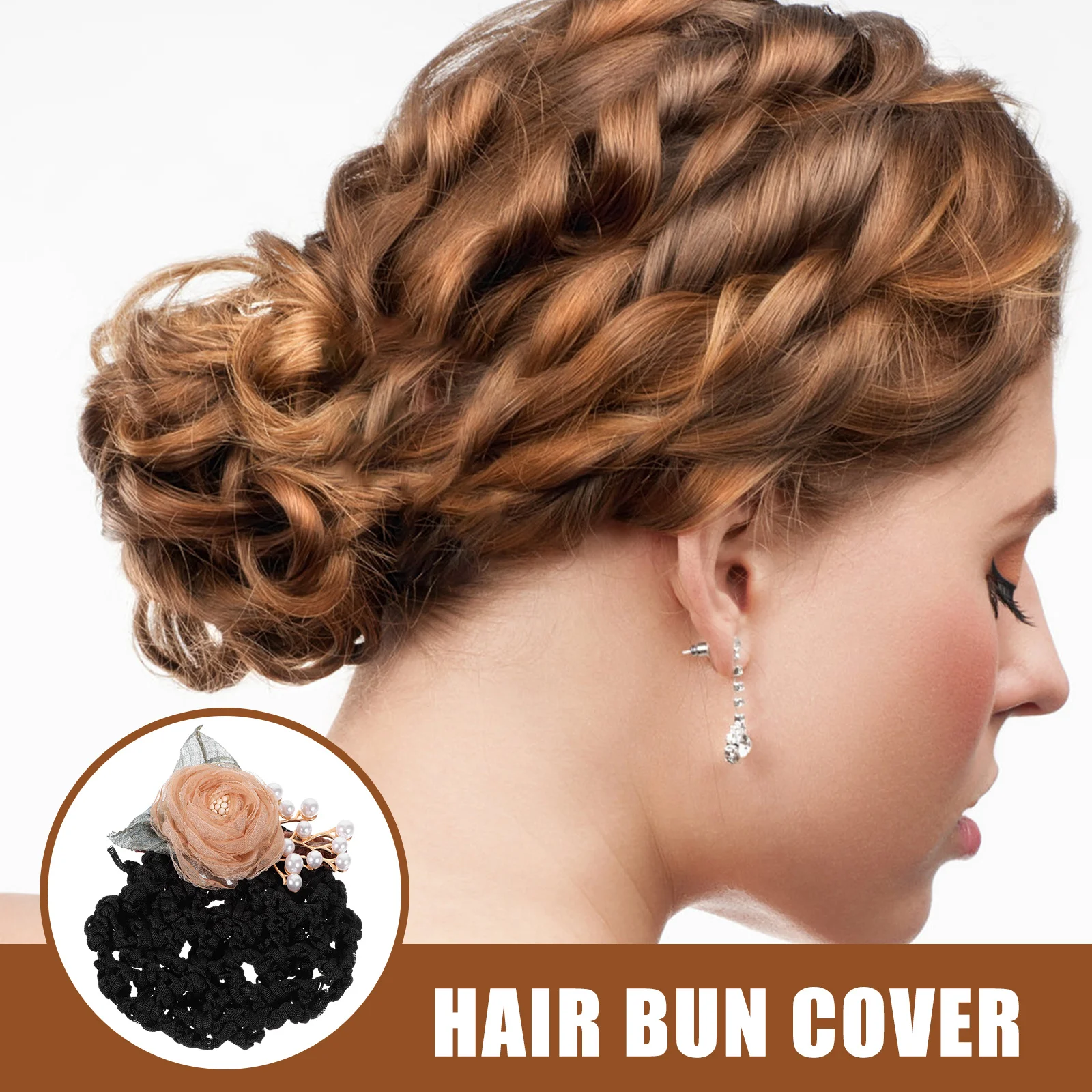 مشبك زخرفي شبكي على شكل كعكة شعر على شكل زهرة مناسب للممرضات ومحترفين الباليه وإكسسوارات الشعر لكعكة الرقص