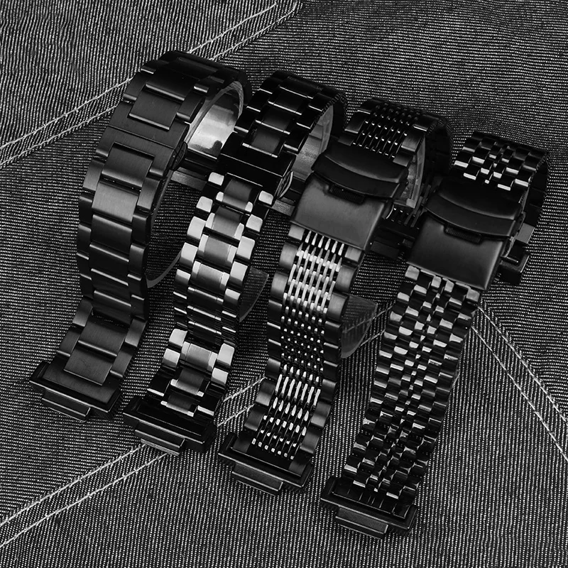 For Casio G-SHOCK watch with steel strap DW5600/5000/DW6900 GW-B5600 GW-M5610 series modified stainless steel watch black 16mm