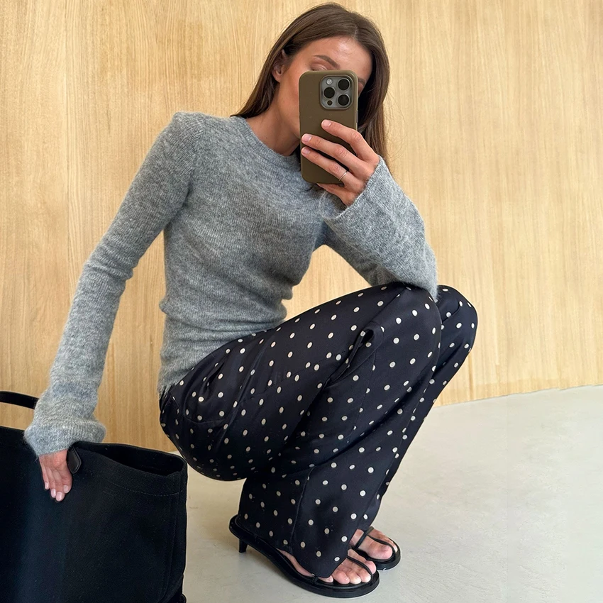 Casual Black Long Dot Pants Wo - огляд і ціна Street Fashion Fall 2025