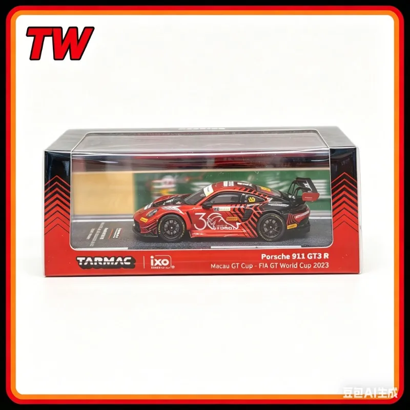 

2026 HEC TW 1:64 HEC exhibition limited ix limited 911 GT3 R, alloy die-casting car model, static simulation ornament.