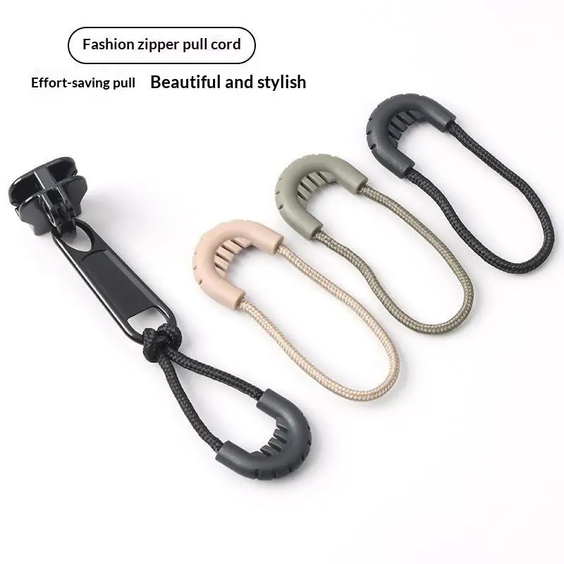 5Pcs Replacement Zipper Pull Puller For Bag Suitcase Backpack Tent Zipper Ropes Clips Lock Zip Slider Apparel Accessories