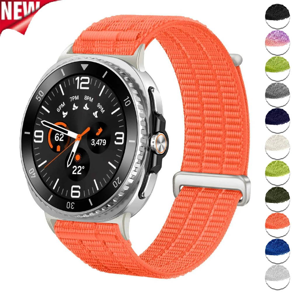 Woven Nylon Strap for Samsung Galaxy Watch 8 40mm 44mm Breathable Ring Band for Galaxy Watch 8 Classic 46mm Sports Bracelet
