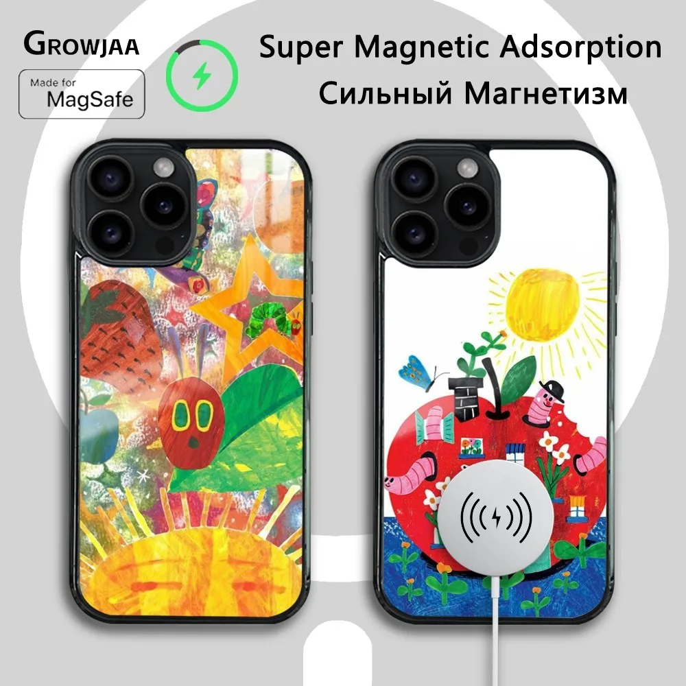 The Very Hungry Caterpillar Phone Case For iPhone 16 15 14 13 12 11 Pro Max Plus Mini Magsafe Mirror Wireless Magnetic Cover