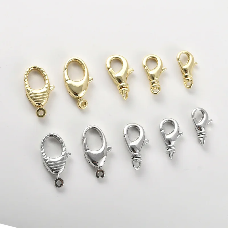 Copper-plated 14k Gold Color Good Quality 360-degree Rotatable Lobster Buckle DIY Handmade Bracelet Necklace Accessories