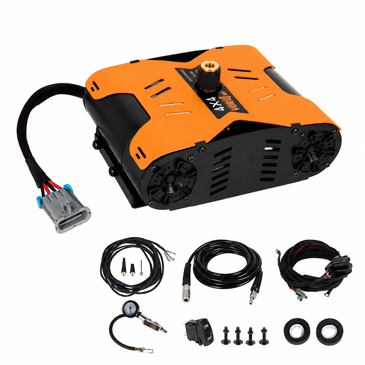 Tire Inflator Dual Cylinder - Kit de compresseur d'air embarqué 12V