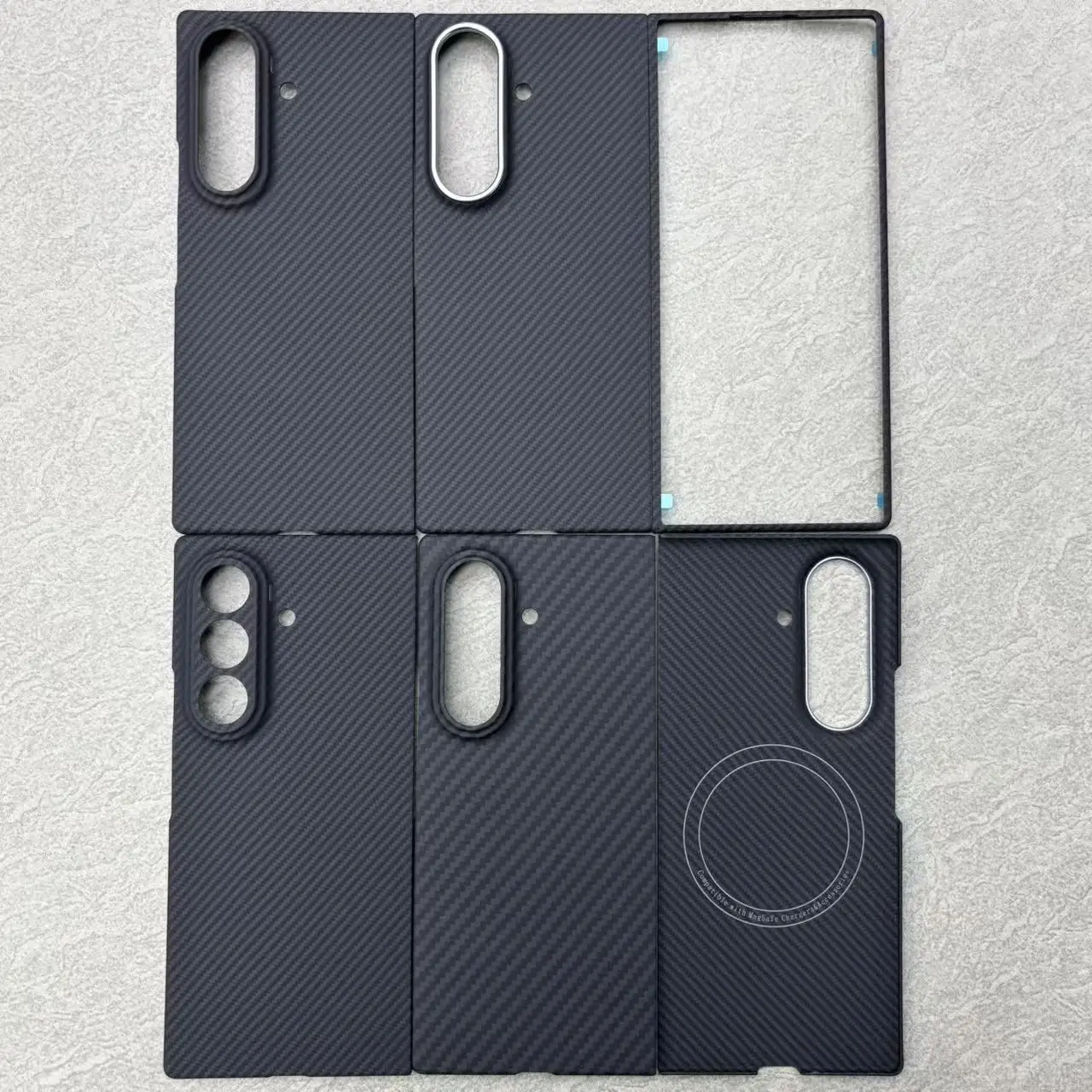Compatible with Samsung Z Fold 8Ultra UltraThin Aramid Fiber Shock-Resistant Phone Case with Magnetic Camera Frame Protector