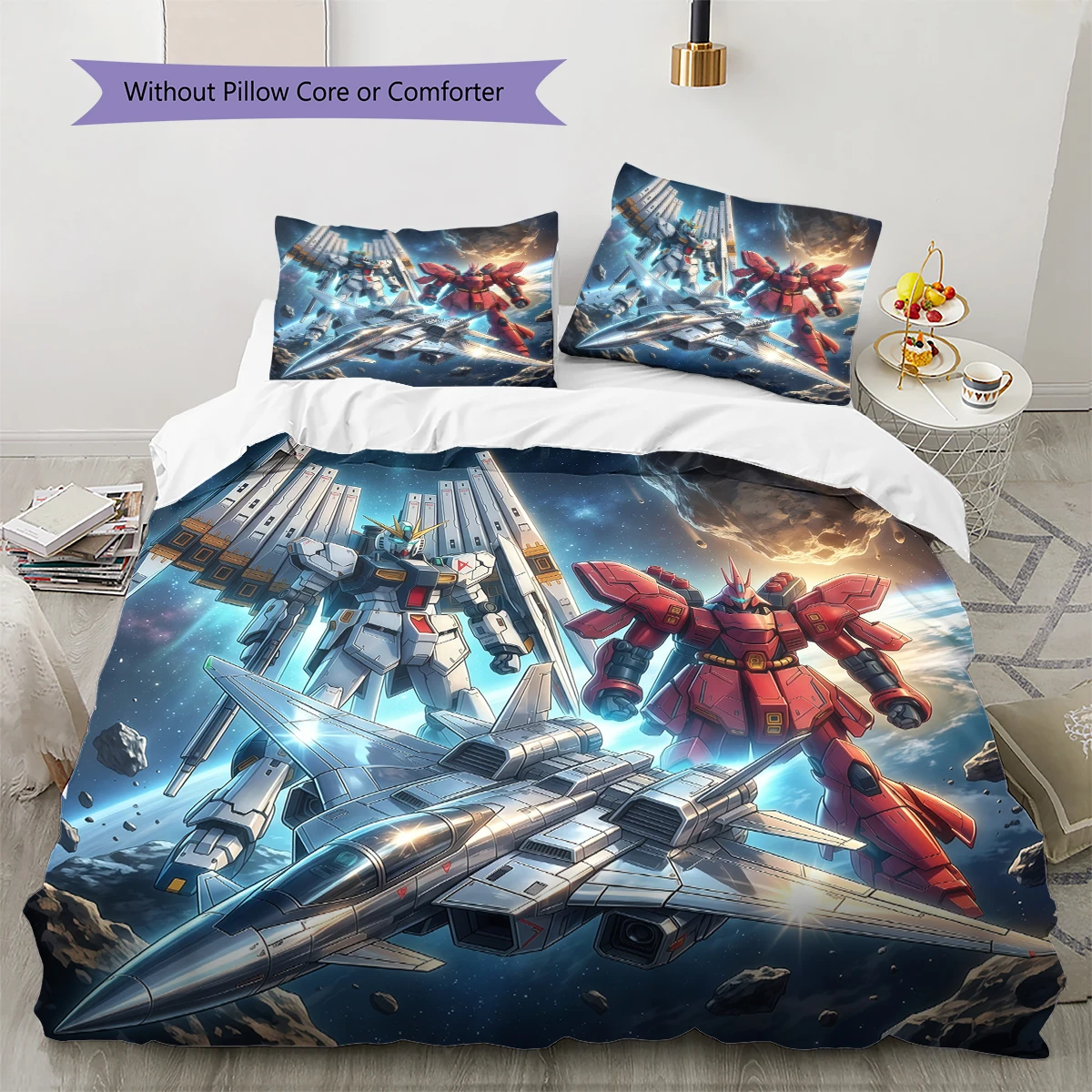 Mobile Suit Gundam Soft and Comfortable Duvet Cover,Children's Bedding Set Gift,Extra Large Size, Various Sizes Available -HYQ29