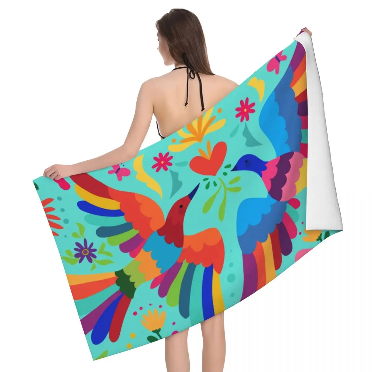 

Best Art Mexican Embroidery Floral Carnaval Seamless Beach Towel Quick Dry Mexico Soft Linen Microfiber Bath Sauna Towels