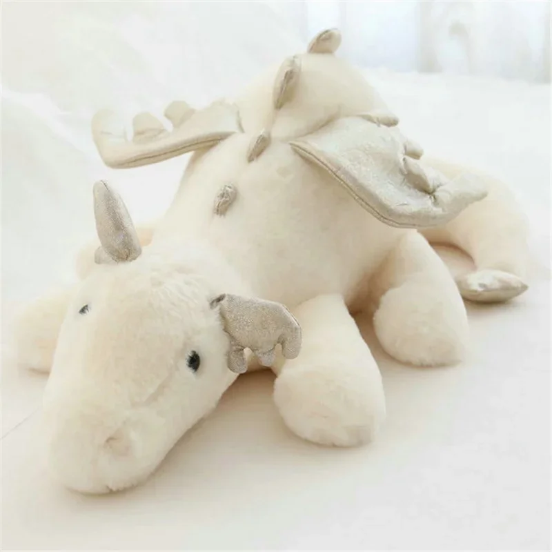 50-100cm Soft Plush Toy Little Snow Dragon Plush Dinosaur Stuffed Animal Flocked Soft Doll Toys For Kids Gifts