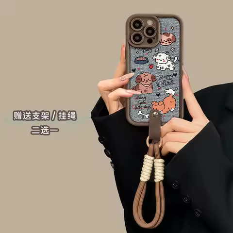 Multiple puppies Hand Strap Phone Case For Infinix Note 40 30 Tecno Spark 10 10C Camon 20 Hot 50 30i 30 Play Pro Smart 7 6