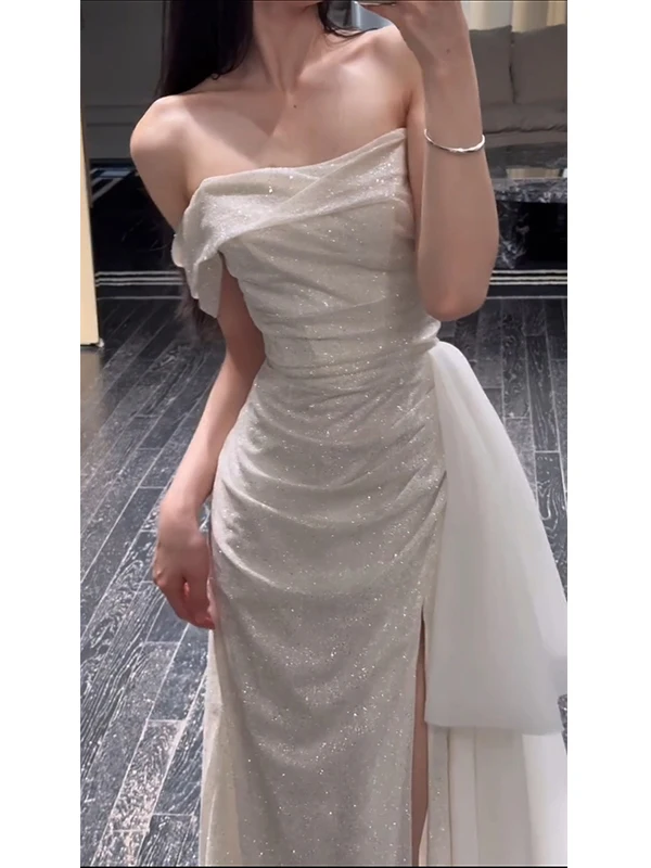 

Вечернее платье для женщин: Элитное, элегантное, на одно плечо, для дня рождения, торжественных мероприятий, для невесты, свадебное платье