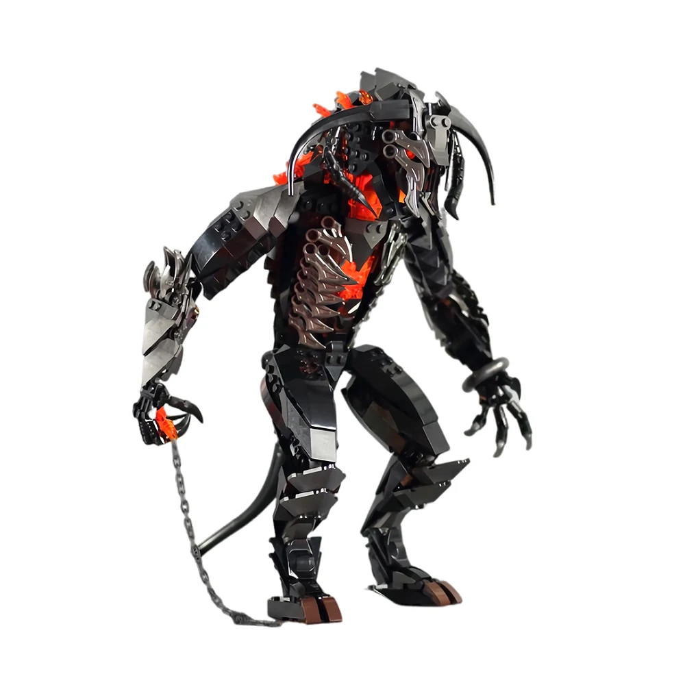 

Gobricks MOC Балуга Мории Кирпичи Кольца Фигурки Монстр Ужас Демон Пламя Модель Строительные Блоки Детские Игрушки Подарок