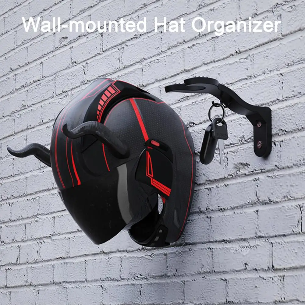 Motorcycle Helmet Hook Racks Wall Mount Shelf Storage Holder Helmet Display Hanger Stand for Motorcycle Gear Jackets Hats