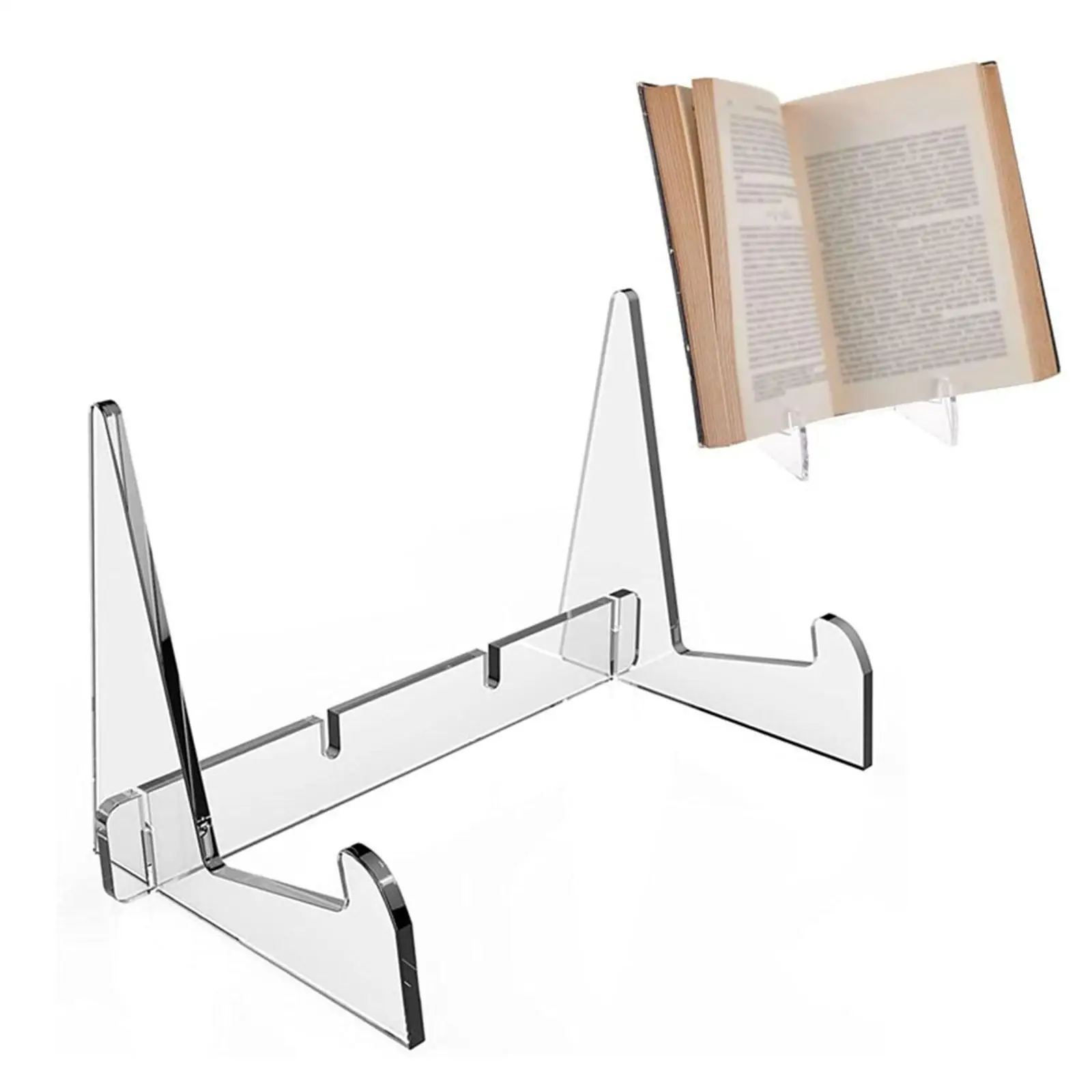 Acrylic Book Stand Adjustable Lightweight Table Bookstand Tablet Holder for Magazines Notebooks Artworks Cookbooks Music Sheets