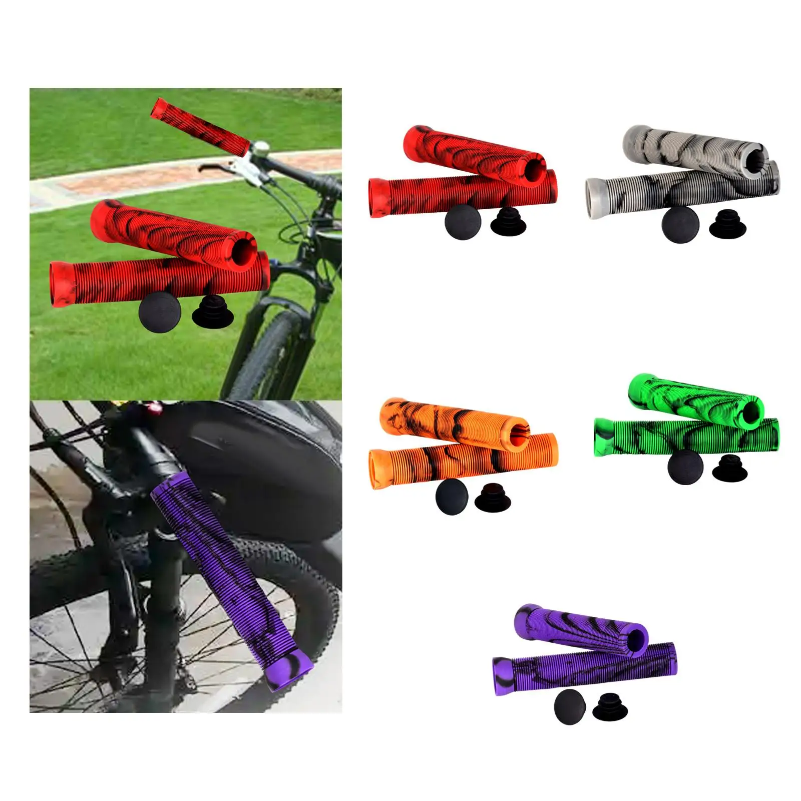 

2 шт. велосипедные ручки для руля велосипедные ручки для горного велосипеда на открытом воздухе