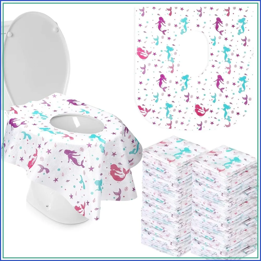 

50 Pcs Extra Large Disposable Toilet Seat Covers, Individually Wrapped for Public Restroom Use