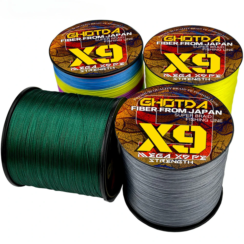 8/9 Strands 500M Multicolor Braided Fishing Line 18-100LB Super Power Japan Multifilament PE Wire for Saltwater/Freshwater Pesca