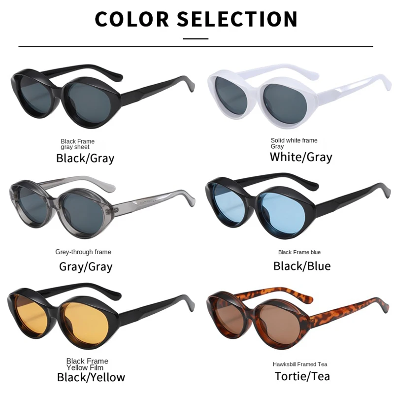 Moda clássica oval óculos de sol das mulheres dos homens tendência do vintage luxo óculos de sol festa condução viagem masculino feminino uv400