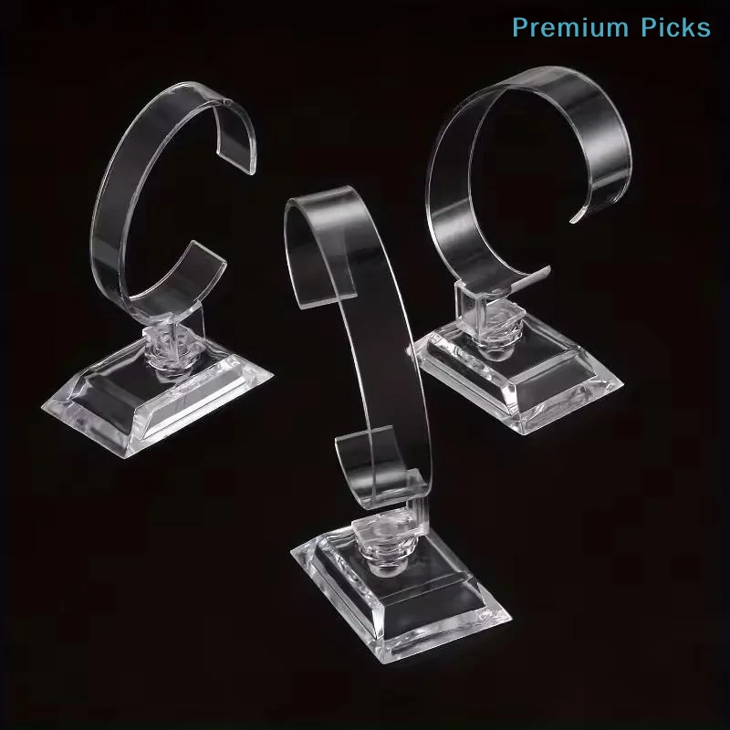 5 Pack Watch Display Stand Transparent Bracket Sturdy Bracelet Display Prop for Jewelry Makers Handmade Accessories Display