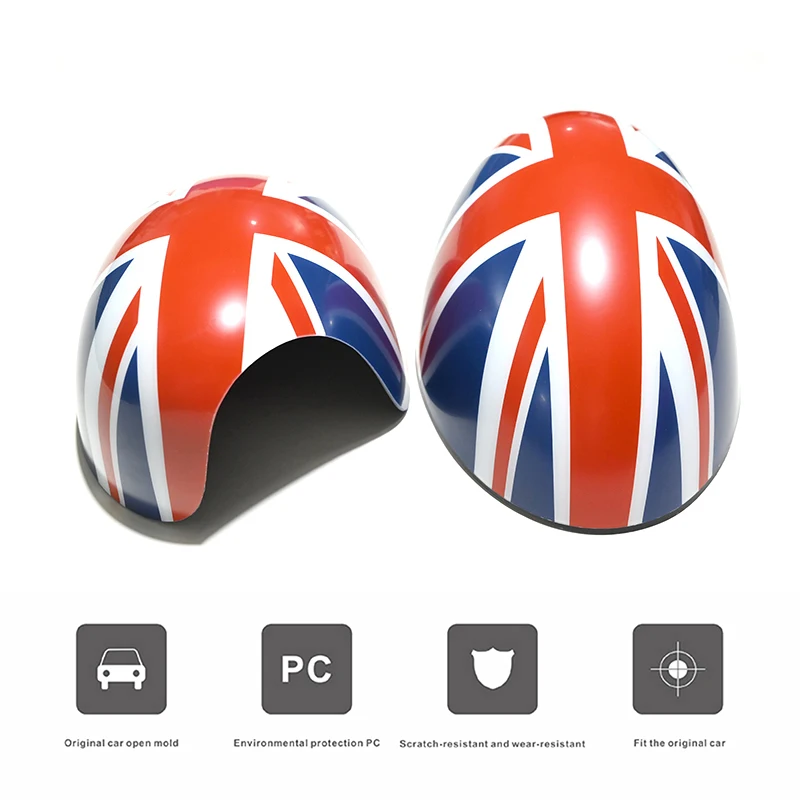 Union Jack Door Rear View Mirror Covers Stickers Car-styling Decoration For Mini Cooper One S JCW F56 F55 Accessories 2014-2019