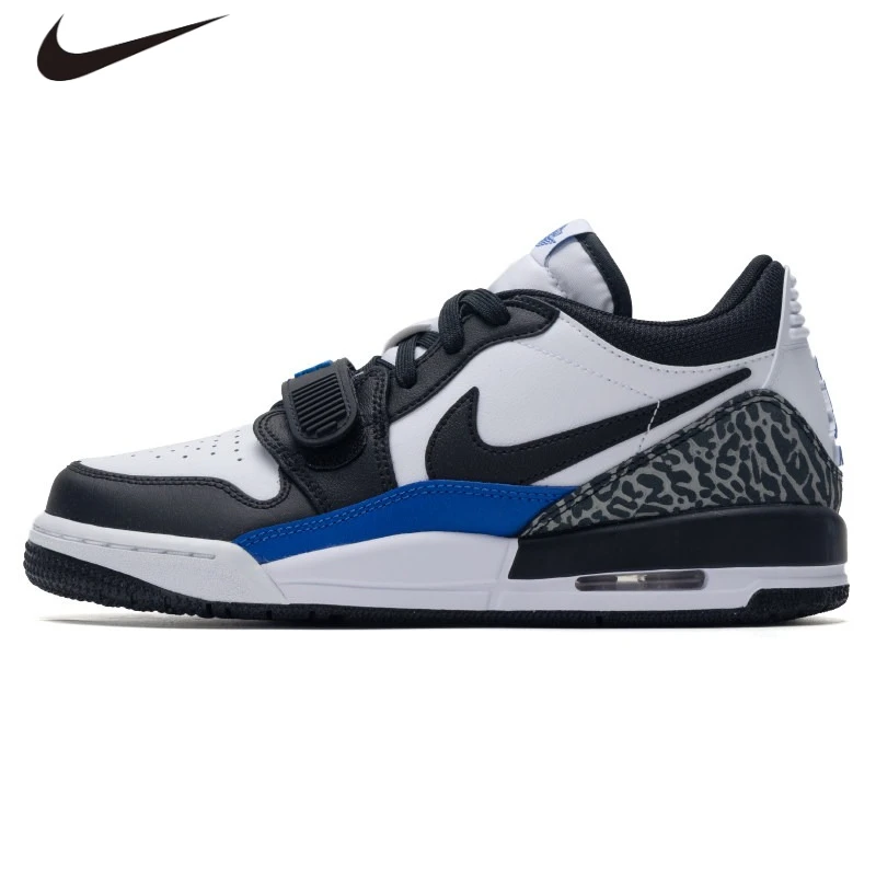 Zapatillas Nike Jordan Legacy 312 Low GS, zapatillas de baloncesto retro híbridas con suela de aire visible y estampado de cuero para jóvenes CD9054-114