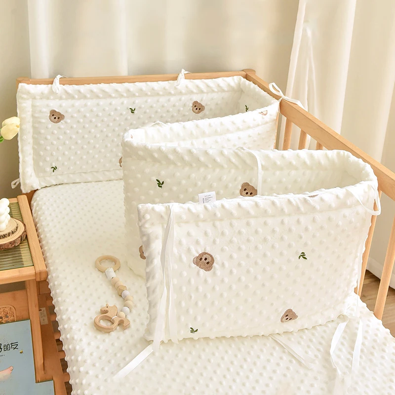 Bloque de cama suave con patrón de dibujos animados para niños, cuna para recién nacido, protector de cabecera, 1 pieza, bloque de cuna, ropa de cama anticolisión para bebé