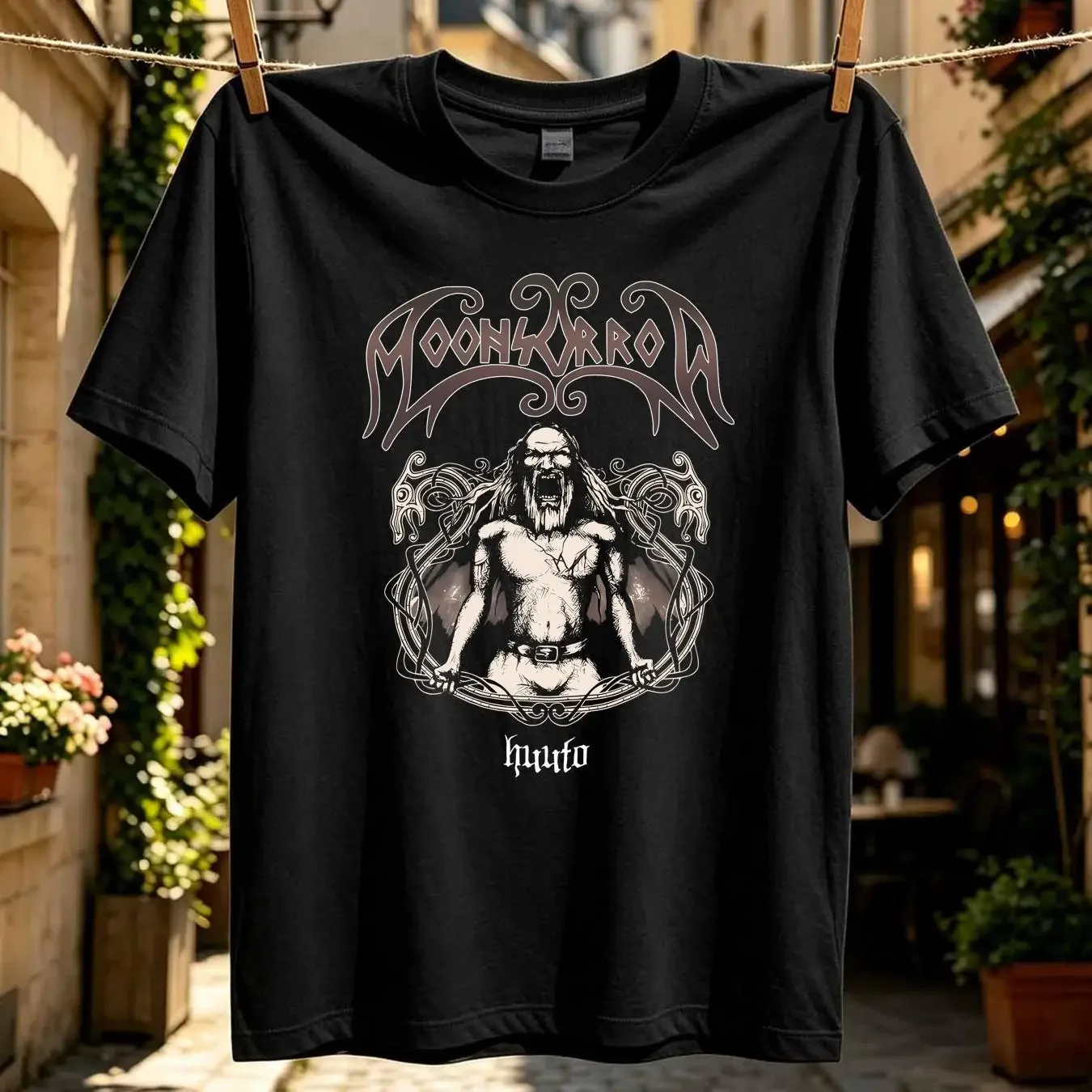 washed T Shirt MOONSORROW Huuto XL Azarath The Chasm Inquisition Urgehal Urfaust long or short sleeves vintage Washed homme